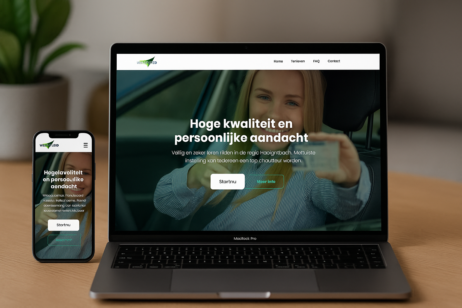 Rijschool Westfield website